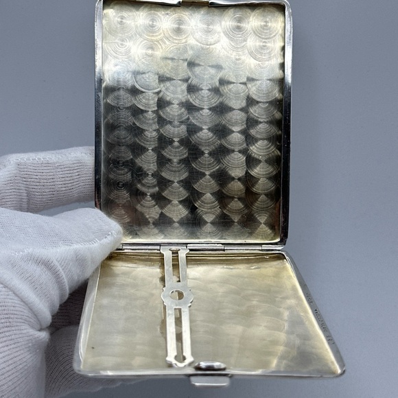 Antique 1920'S Serling & 14 K Gold Cigarette Case #626 - Picture 3 of 10